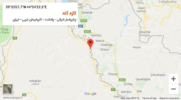 روستای تازه کند بر روی نقشه