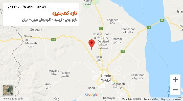 روستای تازه کندجنیزه بر روی نقشه