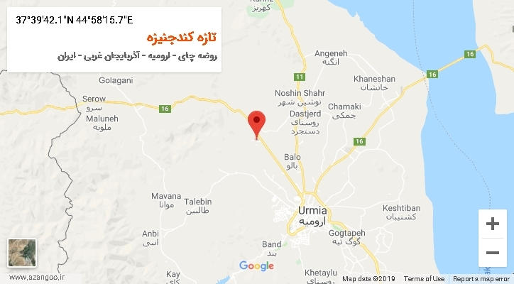 روستای تازه کندجنیزه بر روی نقشه