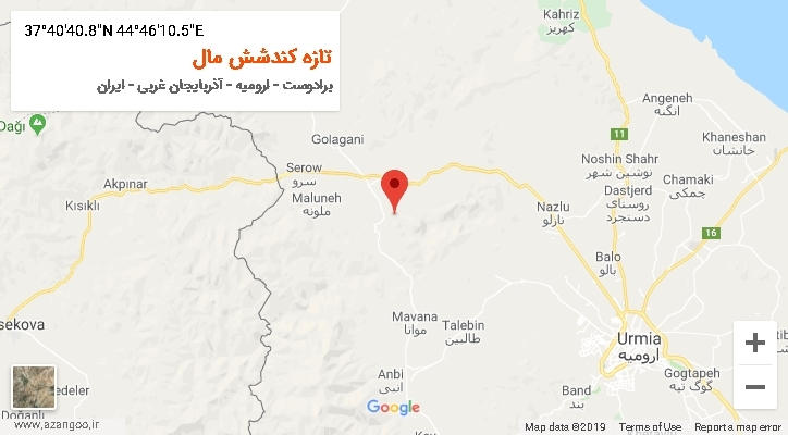 روستای تازه کندشش مال بر روی نقشه