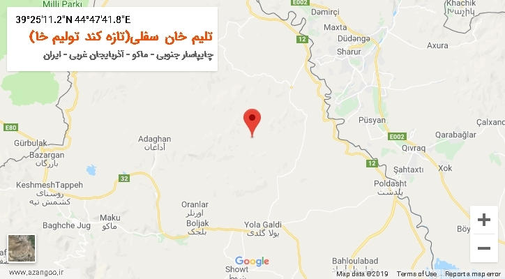 روستای تلیم خان سفلی(تازه کند تولیم خا) بر روی نقشه