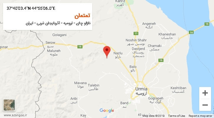 روستای تمتمان بر روی نقشه