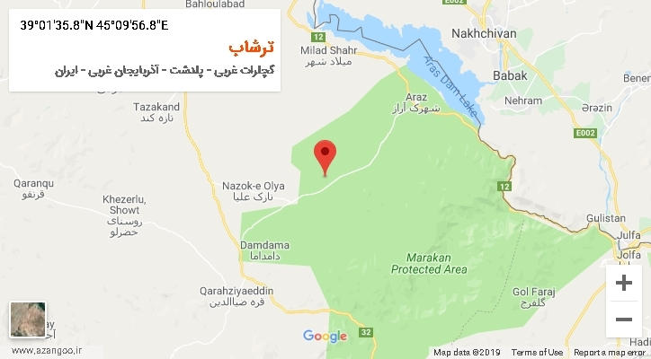 روستای ترشاب بر روی نقشه