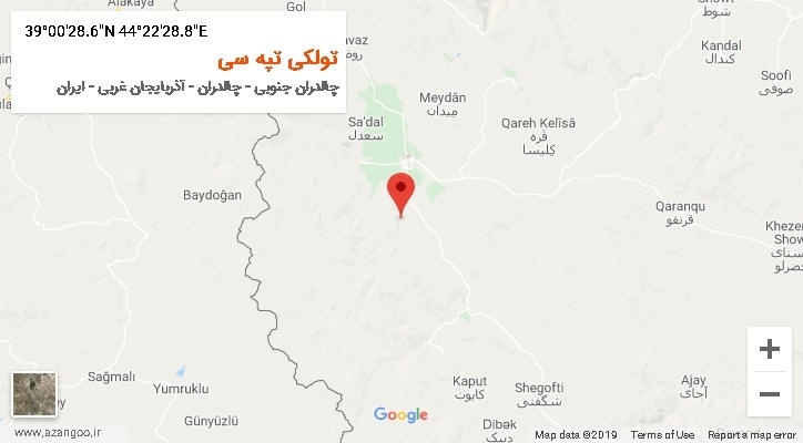 روستای تولکی تپه سی بر روی نقشه