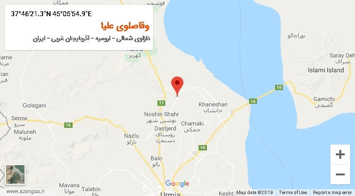 روستای وقاصلوی علیا بر روی نقشه