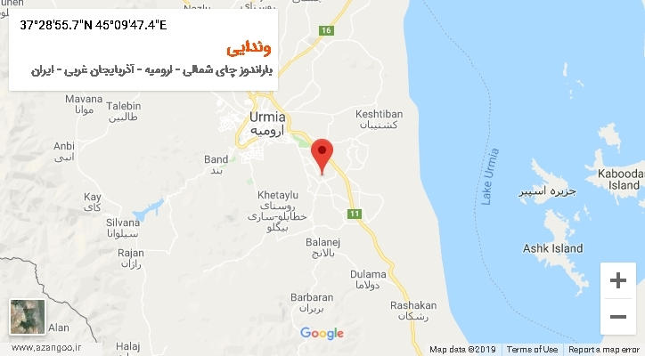 روستای وندایی بر روی نقشه