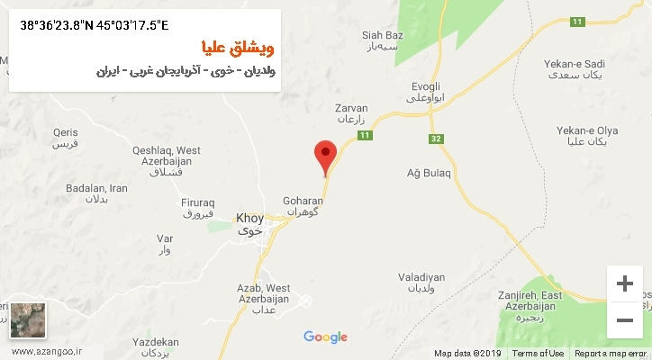 روستای ویشلق علیا بر روی نقشه