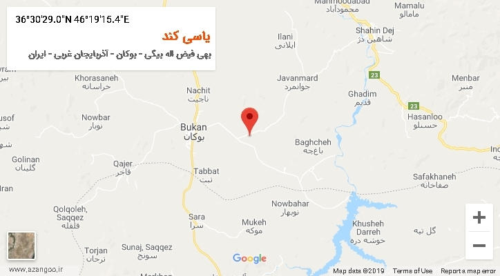 روستای یاسی کند بر روی نقشه
