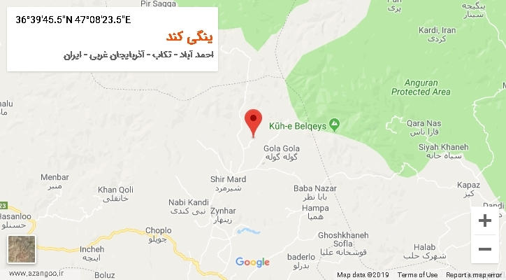 روستای ینگی کند بر روی نقشه
