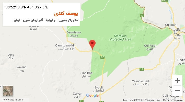روستای یوسف کندی بر روی نقشه
