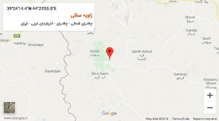روستای زاویه سفلی بر روی نقشه