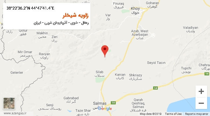 روستای زاویه شیخلر بر روی نقشه