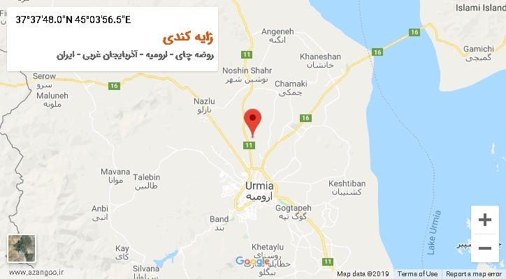 روستای زایه کندی بر روی نقشه