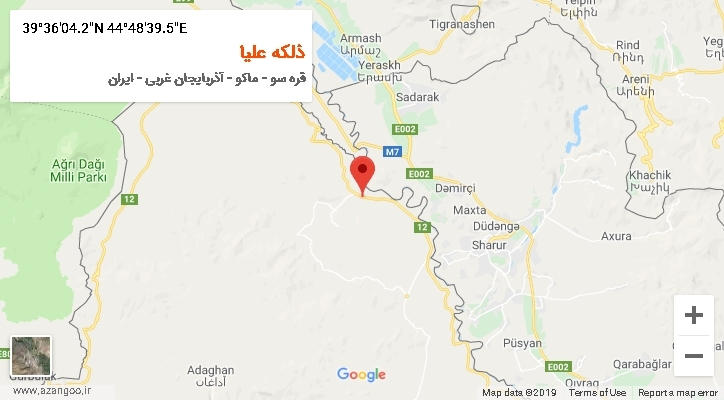 روستای ذلکه علیا بر روی نقشه