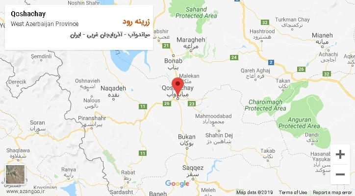 دهستان زرینه رود بر روی نقشه