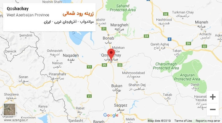 دهستان زرینه رود شمالی بر روی نقشه