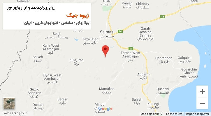 روستای زیوه جیک بر روی نقشه