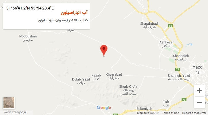 روستای آب انباراصیلون بر روی نقشه