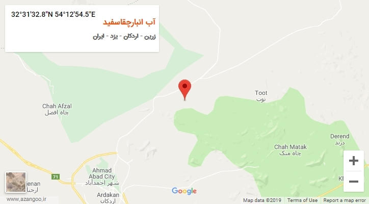 روستای آب انبارچقاسفید بر روی نقشه
