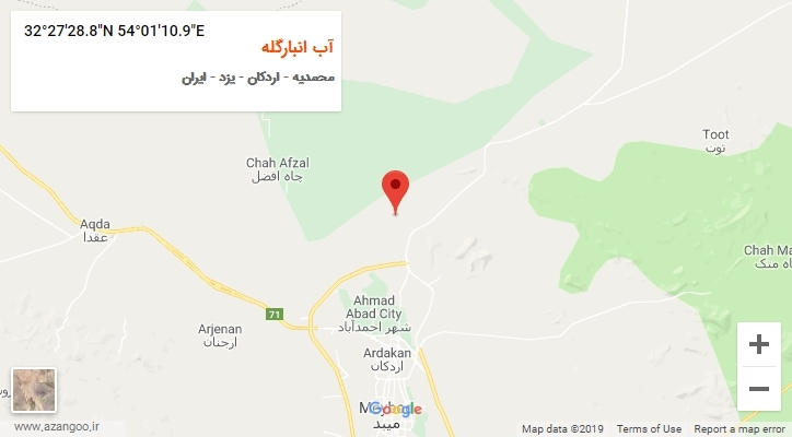 روستای آب انبارگله بر روی نقشه