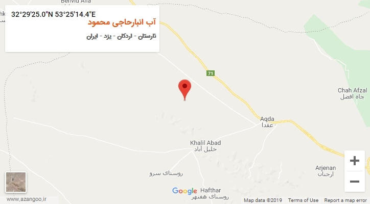 روستای آب انبارحاجی محمود بر روی نقشه