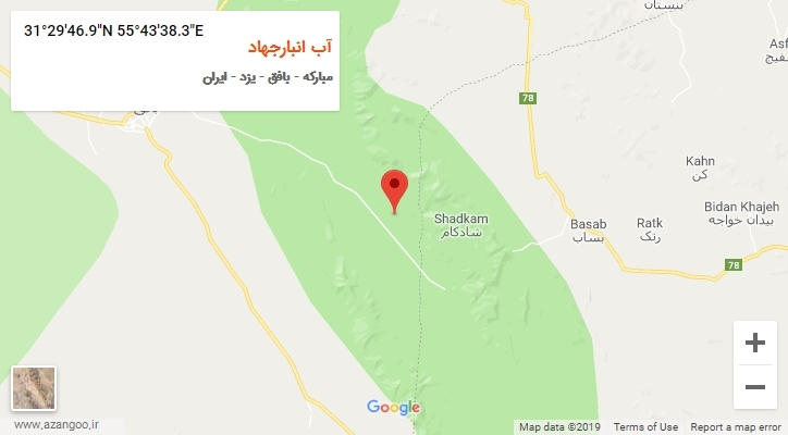 روستای آب انبارجهاد بر روی نقشه