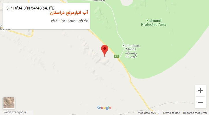 روستای آب انبارمرتع دراستان بر روی نقشه
