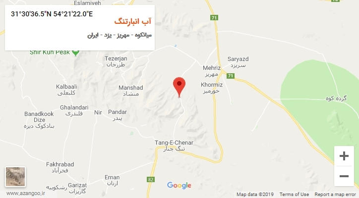 روستای آب انبارتنگ بر روی نقشه