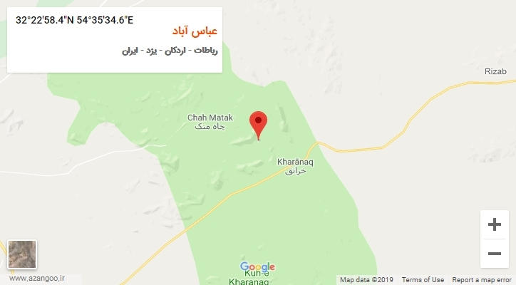 روستای عباس آباد بر روی نقشه