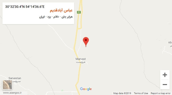 روستای عباس آبادقدیم بر روی نقشه