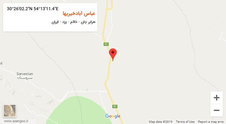 روستای عباس آبادخیریها بر روی نقشه