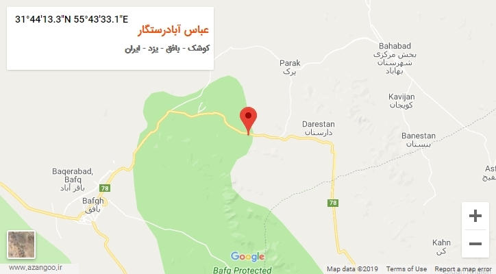 روستای عباس آبادرستگار بر روی نقشه