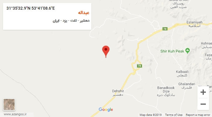 روستای عبداله بر روی نقشه
