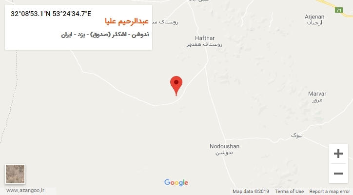 روستای عبدالرحیم علیا بر روی نقشه