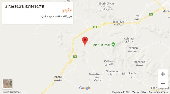 روستای ابگردو بر روی نقشه