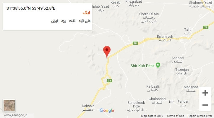 روستای ابک بر روی نقشه