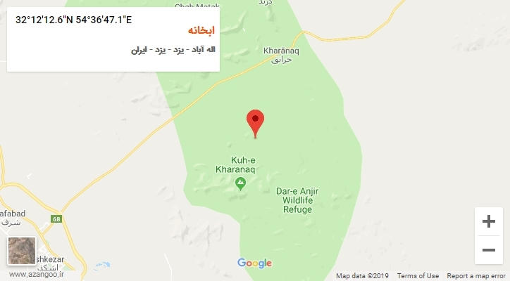 روستای ابخانه بر روی نقشه