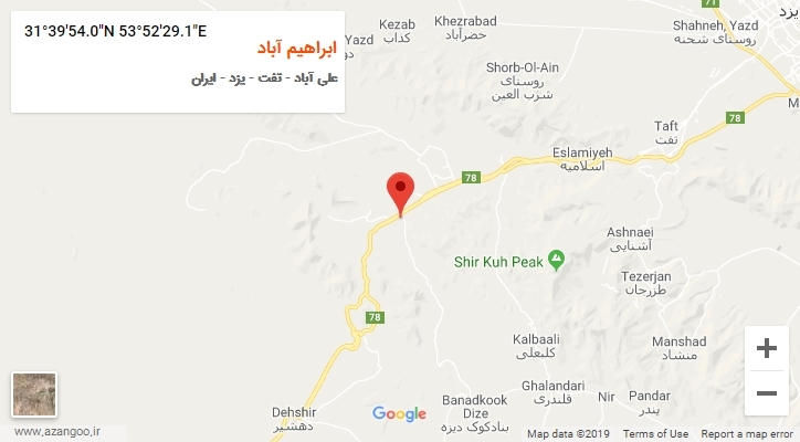 روستای ابراهیم آباد بر روی نقشه