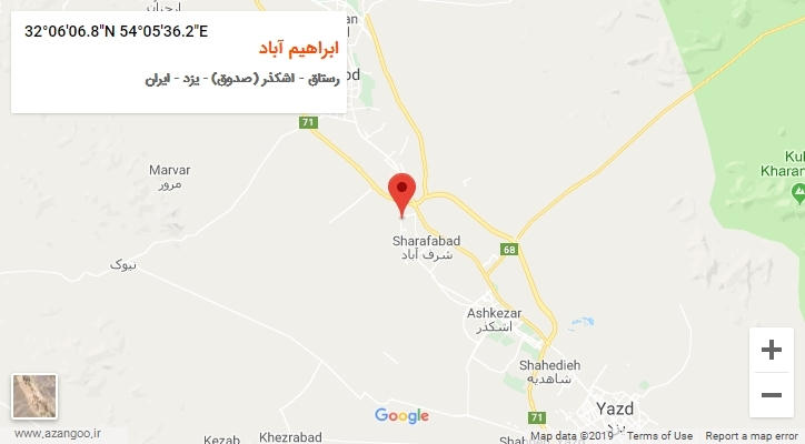 روستای ابراهیم آباد بر روی نقشه