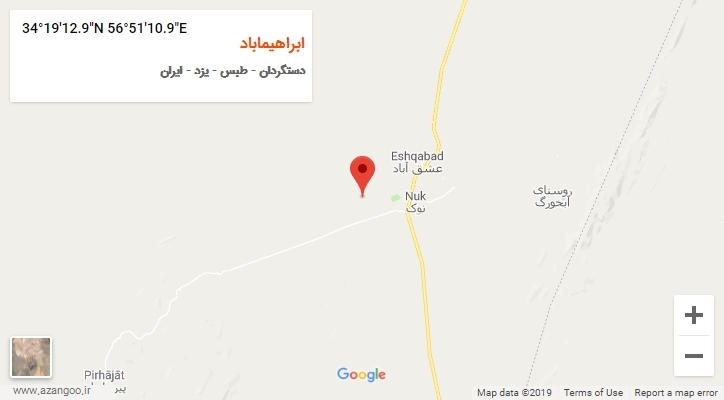 روستای ابراهیماباد بر روی نقشه