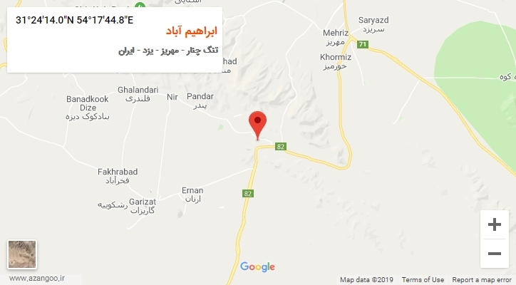 روستای ابراهیم آباد بر روی نقشه