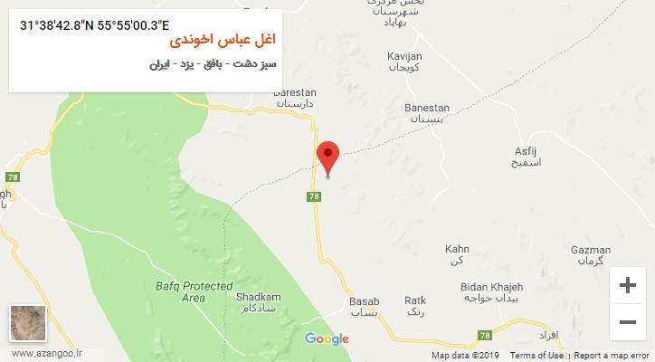 روستای اغل عباس اخوندی بر روی نقشه