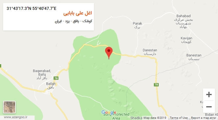 روستای اغل علی بابایی بر روی نقشه