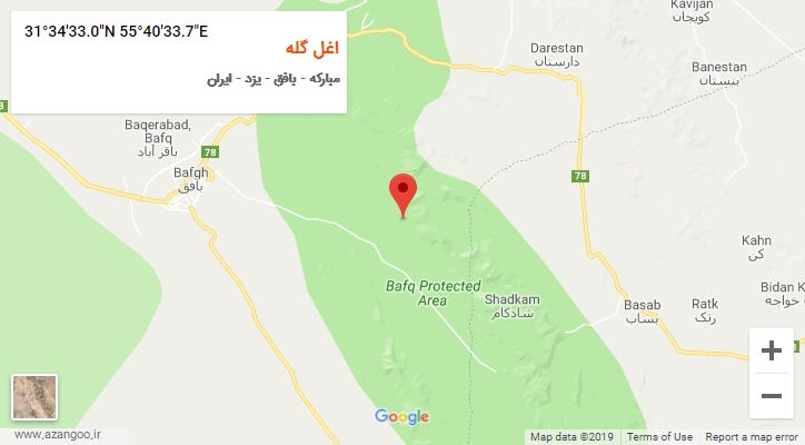 روستای اغل گله بر روی نقشه