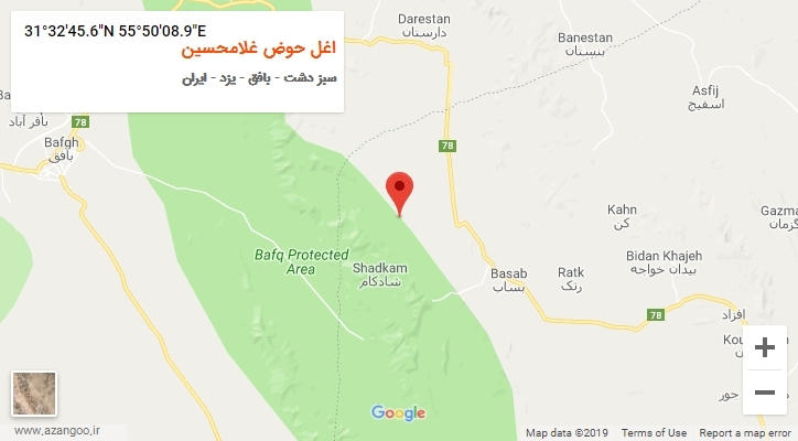 روستای اغل حوض غلامحسین بر روی نقشه