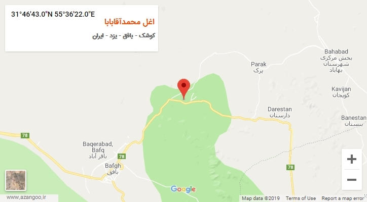 روستای اغل محمدآقابابا بر روی نقشه