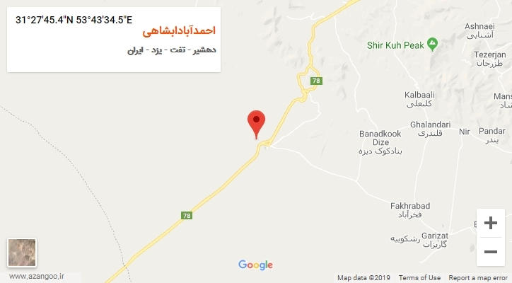 روستای احمدآبادابشاهی بر روی نقشه