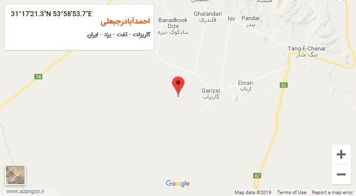 روستای احمدآبادرجبعلی بر روی نقشه