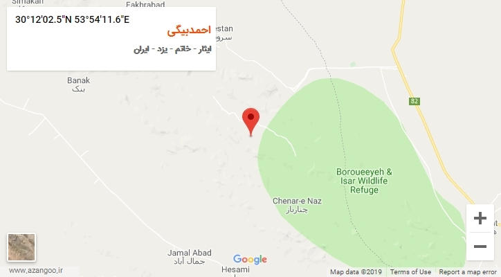 روستای احمدبیگی بر روی نقشه