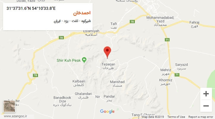 روستای احمدخان بر روی نقشه
